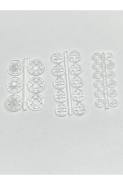 karantuhafiye Şeffaf Çıtçıt / Plastik Çıtçıt / 7 mm şeffaf / 5 Dal