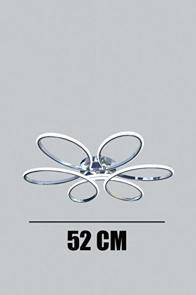FUZON 3 Renk Kumandalı Krom Kasa Led Avize Modern Lavinia Ledli Avize