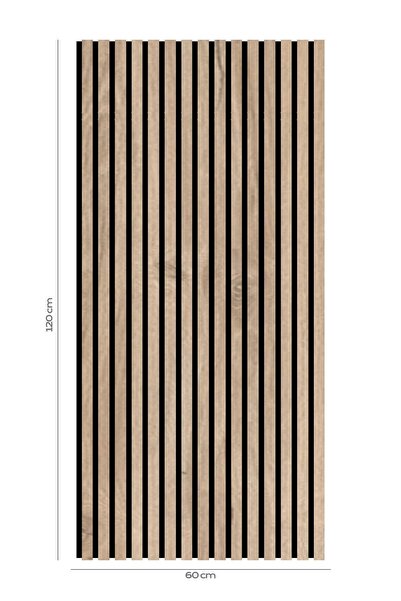 Akupanel 60x120 Cm Flex Meşe Dekoratif Akustik Ahşap Duvar Paneli
