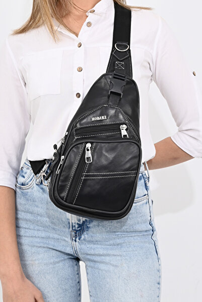 modarz Unısex Hakiki Deri Bel Çantası