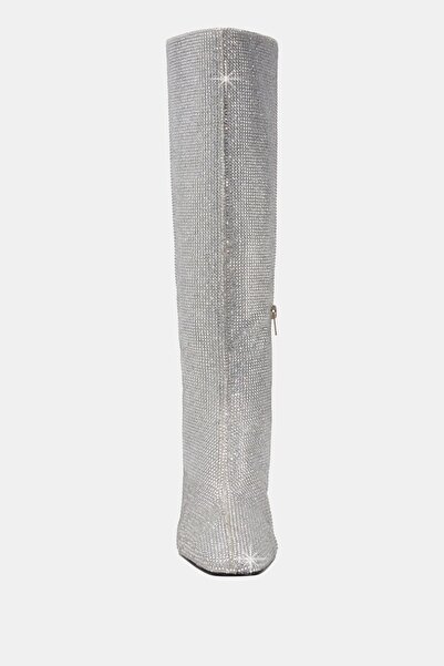 Katy Perry Zaharrah Women's Silver Stone Detailed Heeled Boots