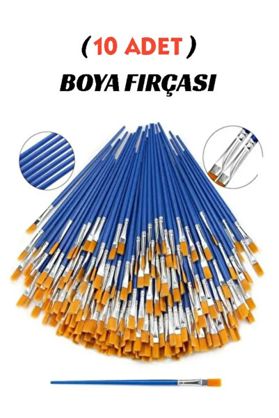 Minopi 10 Adet Fırça , Sulu Boya, Akrilik Boya, Guaj Boya, Yağlı Boya, Resim ...