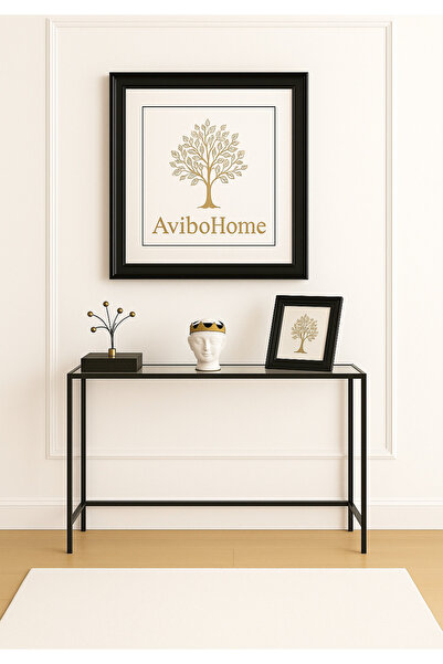 Home Merlin Dresuar Kahve Köşesi Modern Konsol 100 cm Şeffaf Cam