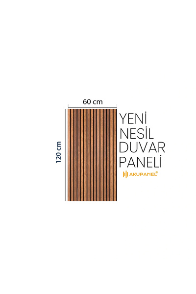 Akupanel 60x120 Cm Flex Ceviz Dekoratif Akustik Ahşap Duvar Paneli