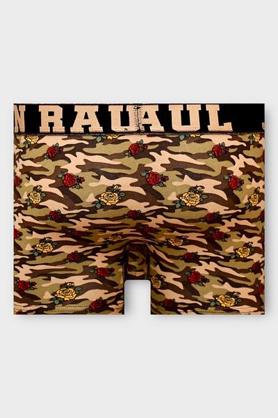 Juan Raul Raul Juan Db184 Model Flower and Camouflage Patterned Boxers