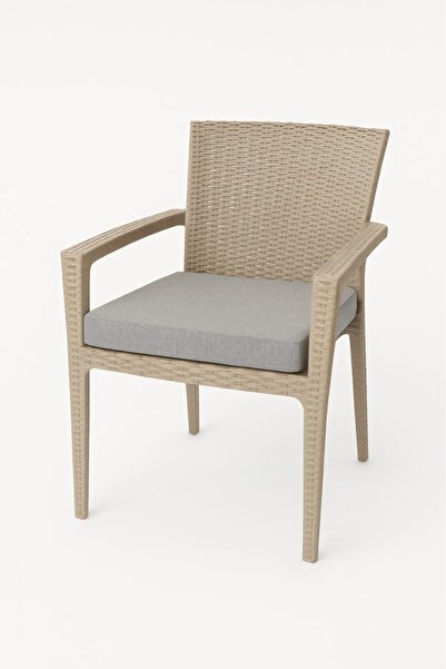 Genel Markalar Bahçe Minderi- Balkon Minderi Bank Minderi Uzun Koltuk Minderi 50x50x10 Cm açık gri