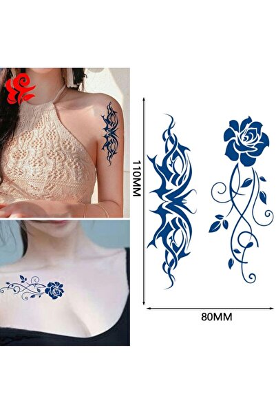 incebeltayt Gül Ve Mandala Figürlü 1 Ay 30 Gün Kalıcı Geçici Dövme