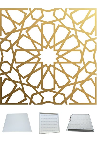 Gökyüzü Panel Selçuklu Desen Led Panel-asma Tavan-60cmx60cm-sıva Altı-54w-6500 K- Led Panel Armatür-asma Tavan