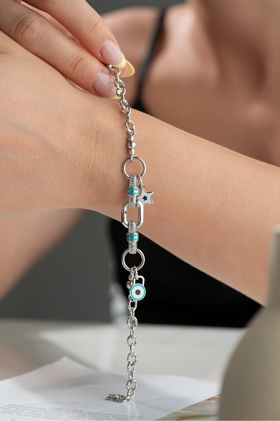 Silvano Jewelry 925 Ayar Gümüş Hallow Charm Bileklik