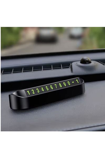 BoostZone 1 Piece Car Parking Phone Number Phosphorescent Numerator Auto Glass Card