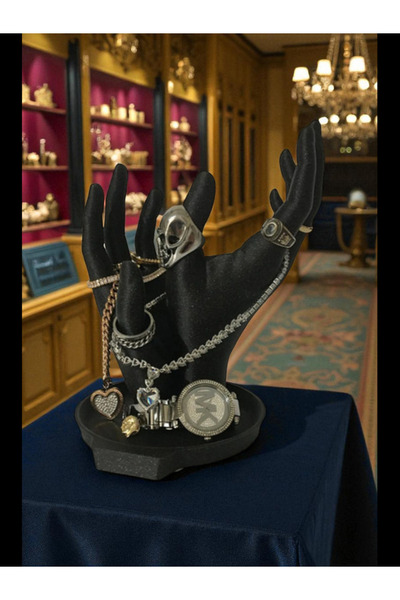 yadatech Ultra Dark Gold Glitter Ring and Jewelry Holder Organizer Stand