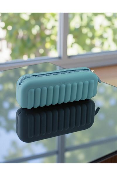 Serve A.Blue Plain Pattern Oshi Pen Bag