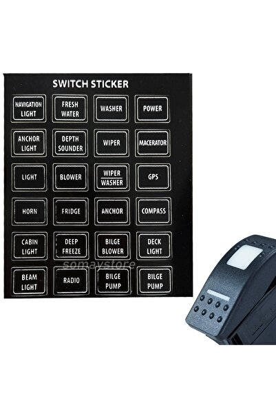 SomayStore Tekne Carling Switch Anahtar Çıkartma İngilizce