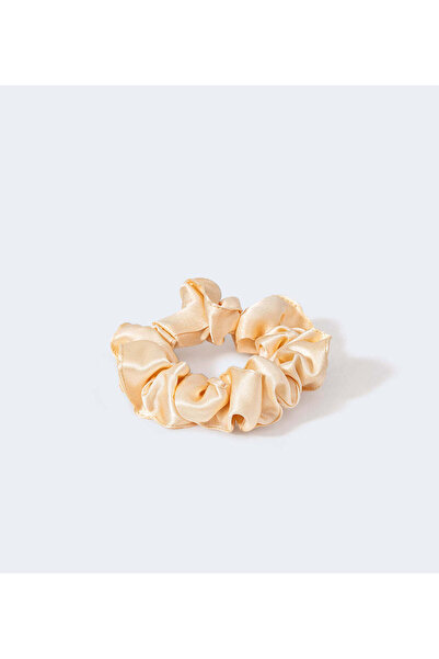 Beauty Pillow ربطة شعر من الحرير بنسبة 100% - بيج - لا تجعد مع تثبيت لطيف للشعر