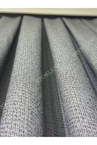 Storlant Puffy Gravel Light Gray Patterned Linen Background Curtain L Product Frequently Pleated L Accessory Gifted L Single Wing