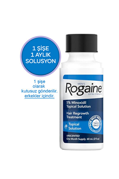 Rogaine men's extra strength 1 Aylık 1 Adet Saç Gürleştirici Losyon, Madein Usa