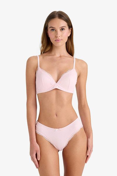 DeFacto Micro Brazilian Panties with Lace Detail-Fall in Love F6620Ax25Au