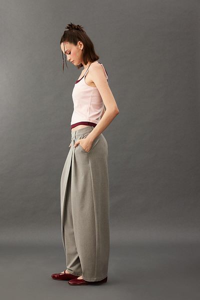 DeFacto Baggy Fit Zippered Regular Waist Standard Length Pants F9191Ax25Sm