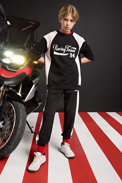 DeFacto Αγόρι με ελαστική μέση εμπριμέ Jogger Sweatpants F2179A825AU