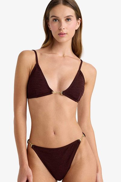 DeFacto Regular Fit Crinkle Fabric Bikini Bottom-Fall in Love B6931Ax24Sm