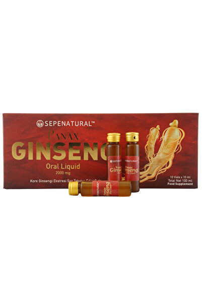 Sepe Natural Kore Ginseng Kök Ekstresi Likit 10 Ampul x 10 ml Panax SEPE