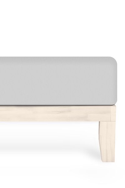 Calmera 100% Cotton Combed Cotton Fitted Sheet - Single |   Intermediate Size - Fitted - Light Gray