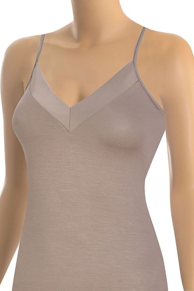 Öts Women's Thin Strap Viscose Satin Collar Tank Top