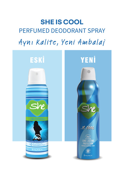 She She Is Cool Deodorant For Women 100mlمزيل عرق إز كول للنساء من شي 100مل