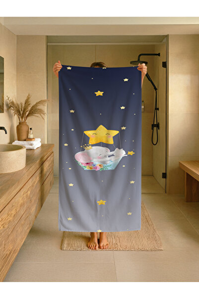 Talia Home Παιδική πετσέτα παραλίας - θάλασσας - πισίνας με σχέδιο έναστρου ε...