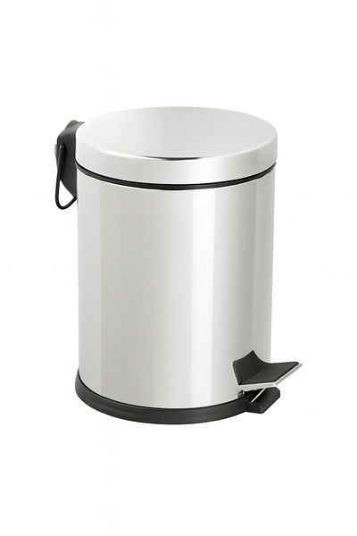 MultiStore Chrome 5 Liter Pedal Trash Can Home Office Bathroom Kitchen
