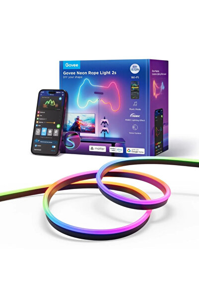 Govee Neon Rope Light 2 Led Işık Siyah 4M - H61D4-B