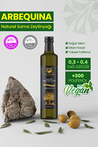 Phaselis Olive Premium Arbequina Soğuk Sıkım Zeytinyağı 500ml