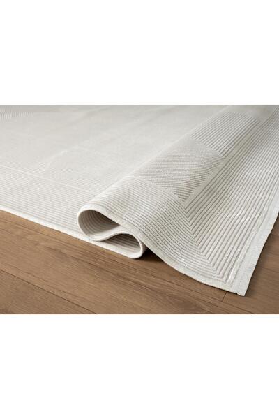 Karmen Halı Cosmos CS006W Beyaz Halı Modern Detaylı Pamuk Taban Viskon Tozuaz...