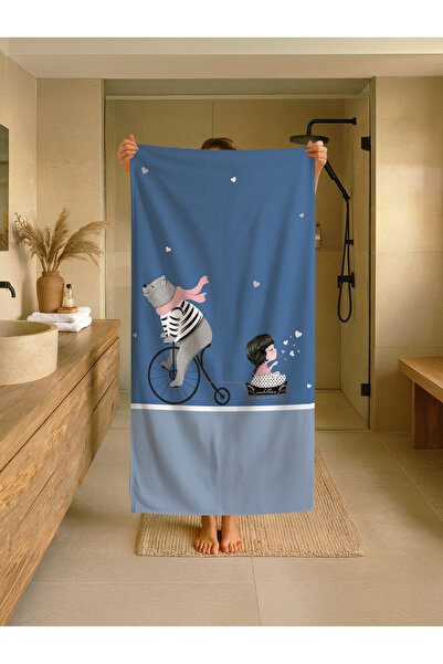 Talia Home Παιδική πετσέτα παραλίας - θάλασσας - πισίνας με σχέδιο αρκουδάκι ...