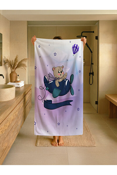 Talia Home Παιδική πετσέτα παραλίας - θάλασσας - πισίνας με σχέδιο Flying Bea...