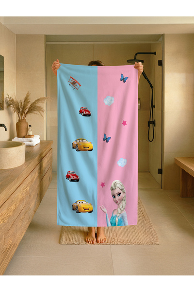 Talia Home Παιδική πετσέτα παραλίας - θάλασσας - πισίνας με διπλό σχέδιο για ...