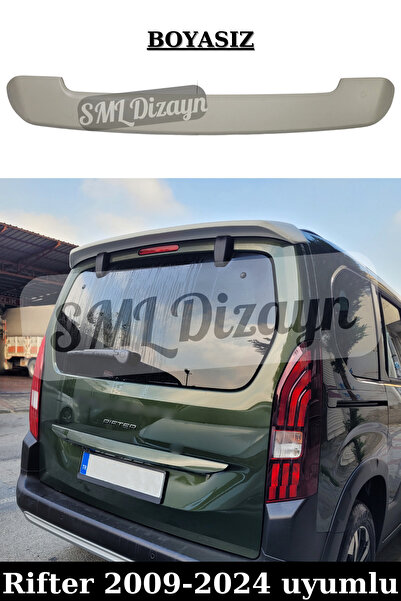 SML Dizayn Peugeot Rifter Spoiler-Spoyler 2009-2025 BOYASIZ Plastik Rifter Ta...