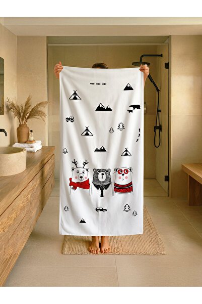 Talia Home Παιδική πετσέτα παραλίας - θάλασσας - πισίνας με σχέδια χαριτωμένω...