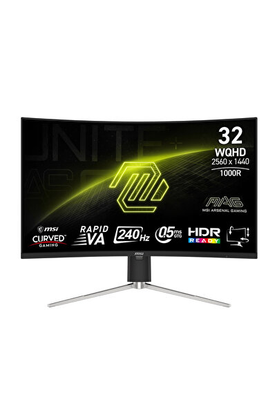 MSI MAG 325CQRXF E2 31.5" 0.5ms 240Hz WQHD RAPID VA 1000R FreeSync Monitor cu...