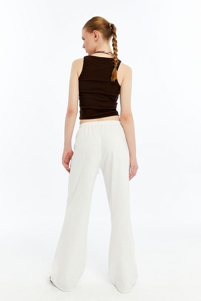 aziso Women's Linen Loose Cut Trousers