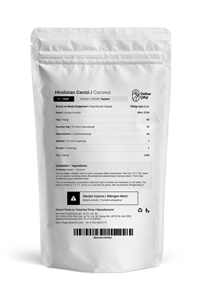 OnlineÇiftçi Coconut Dried 70Gr