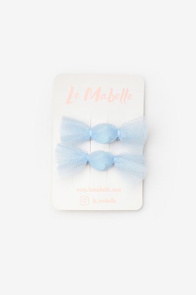 Le Mabelle Blue Candy Figured Girl's 2-Piece Clip Buckle