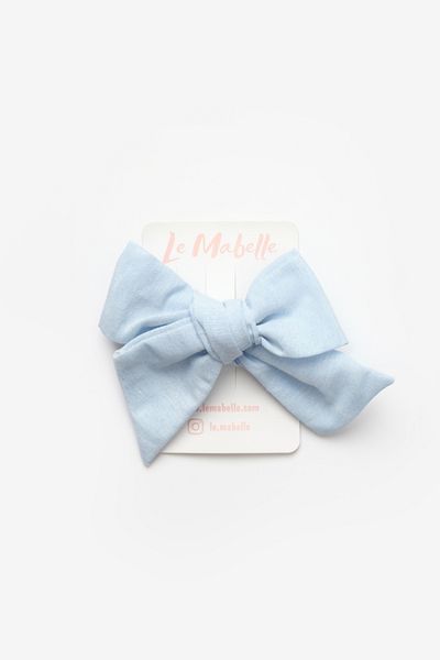 Le Mabelle Girl's Blue Bow Clip - Buckle