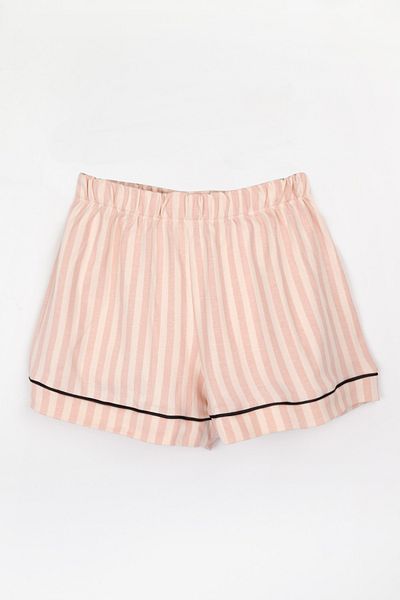 Le Mabelle Powder Striped Combed Cotton Women's Pajama Set