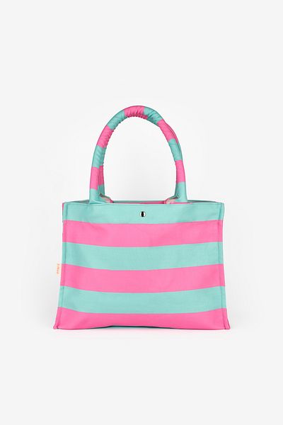 Le Mabelle Mint Striped Children's Beach Bag