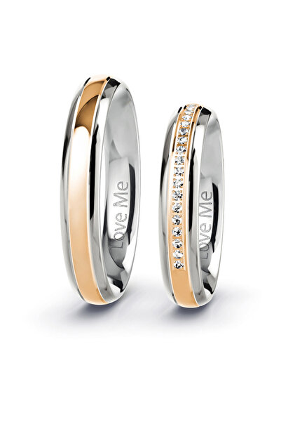 Love Me Yeni Model 1 Adet Mücevher Kalitesinde 4.5mm Rose Beyaz 2 Renk Unisex...