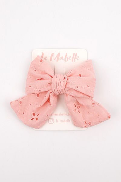 Le Mabelle Salmon Scallop Bow Girl's Clip Buckle