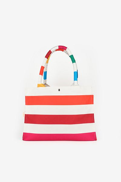 Le Mabelle Multicolored Striped Children's Beach Bag