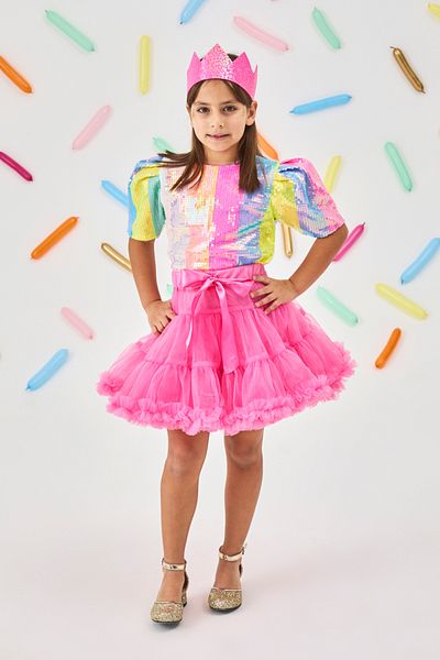 Le Mabelle Fuchsia Girl's Tutu Skirt - Bonita