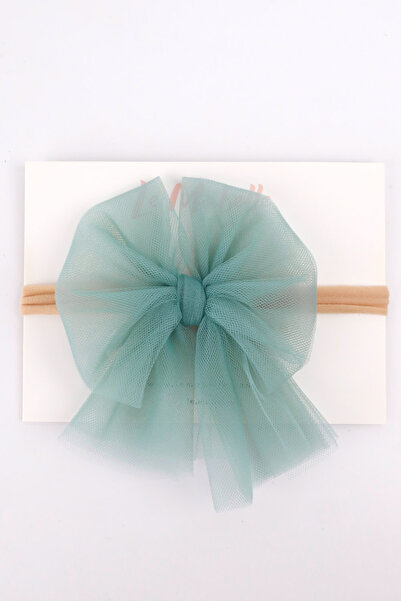 Le Mabelle Mint Tulle Bow Hair Band